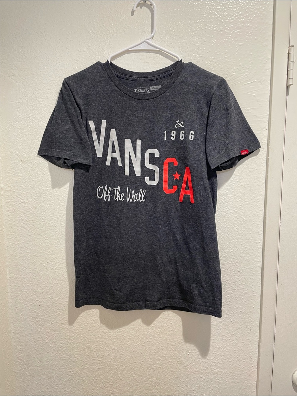 Vans Men’s Charcoal Grey Skateboard Graphic Tee • Sz S